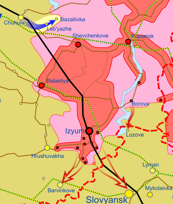 Ukraine update: Ukraine makes a play for Izyum salient supply lines 9