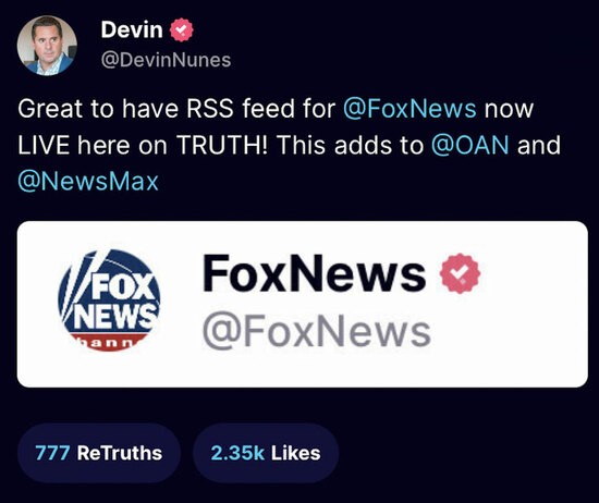 Fox News says ‘verified’ account on Trump’s Truth Social is fake news 1