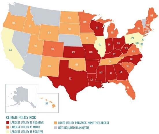 Most U.S. utility companies aren't supportive of policy measures that would combat climate change 1