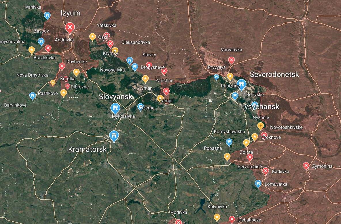 Ukraine update: Mapping positions at the start of day 70 2