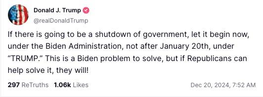 Trump Dementia: Government Shutdown Is Biden's Problem 6