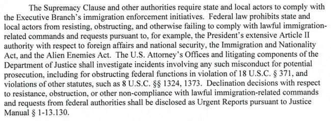 DoJ to 'Sanctuary' Officials: We're Coming For You 1