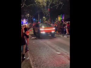 Cybertrucks Pelted With Beads & Abuse At Mardi Gras 2