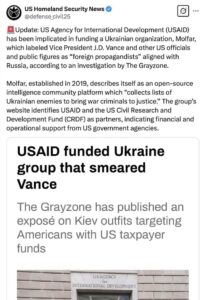 USAID Funded Ukrainian Propaganda Outlet That Calls J.D. Vance a Russian Puppet 25