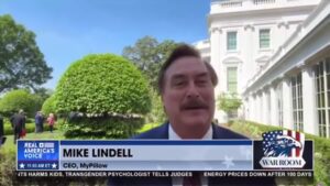 My Pillow's Mike Lindell Sells Sheets On The White House Lawn 5