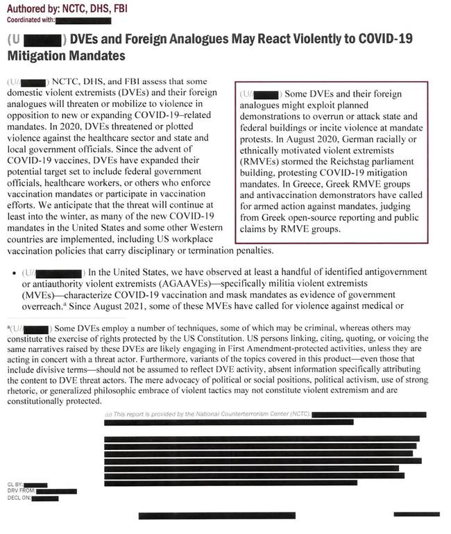 Did You Oppose COVID Mandates? Biden Administration Designated You 'Domestic Violent Extremists' 2