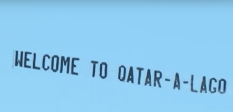 DNC Trolls Trump With ‘Welcome To Qatar-a-Lago’ Banner 7