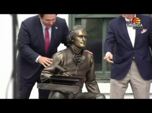 DeSantis Unveils Jefferson Statue Made In China As Part Of America's 250th Birthday 8
