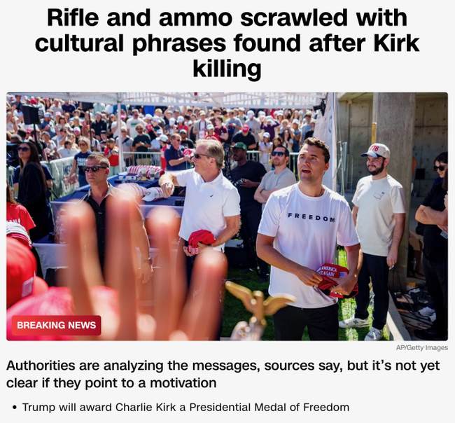 CNN Hides Pro-Trans Engravings on Assassin's Casings and Calls Them 'Cultural Phrases' 1