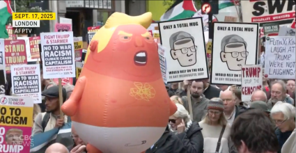 Trump UK Visit: Anti-Trump Protesters Flood London Streets 9