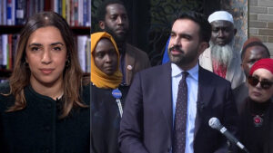 NYC Mayoral Candidate Zohran Mamdani Rallies with Bernie Sanders & AOC, Confronts Islamophobic Attacks 14 NYC Mayoral Candidate Zohran Mamdani Rallies with Bernie Sanders & AOC, Confronts Islamophobic Attacks 14