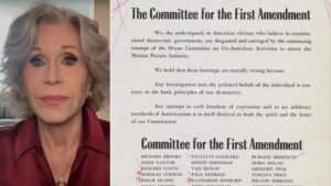 "Move Fast": From McCarthyism to Authoritarianism, Jane Fonda Relaunches Father's Free Speech Group 12